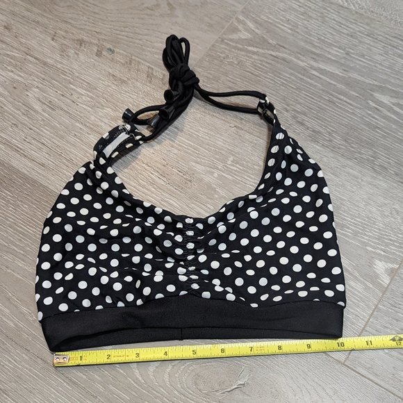 Polka Dot Halter Bikini Top (custom made ~S) - Picture 1 of 5